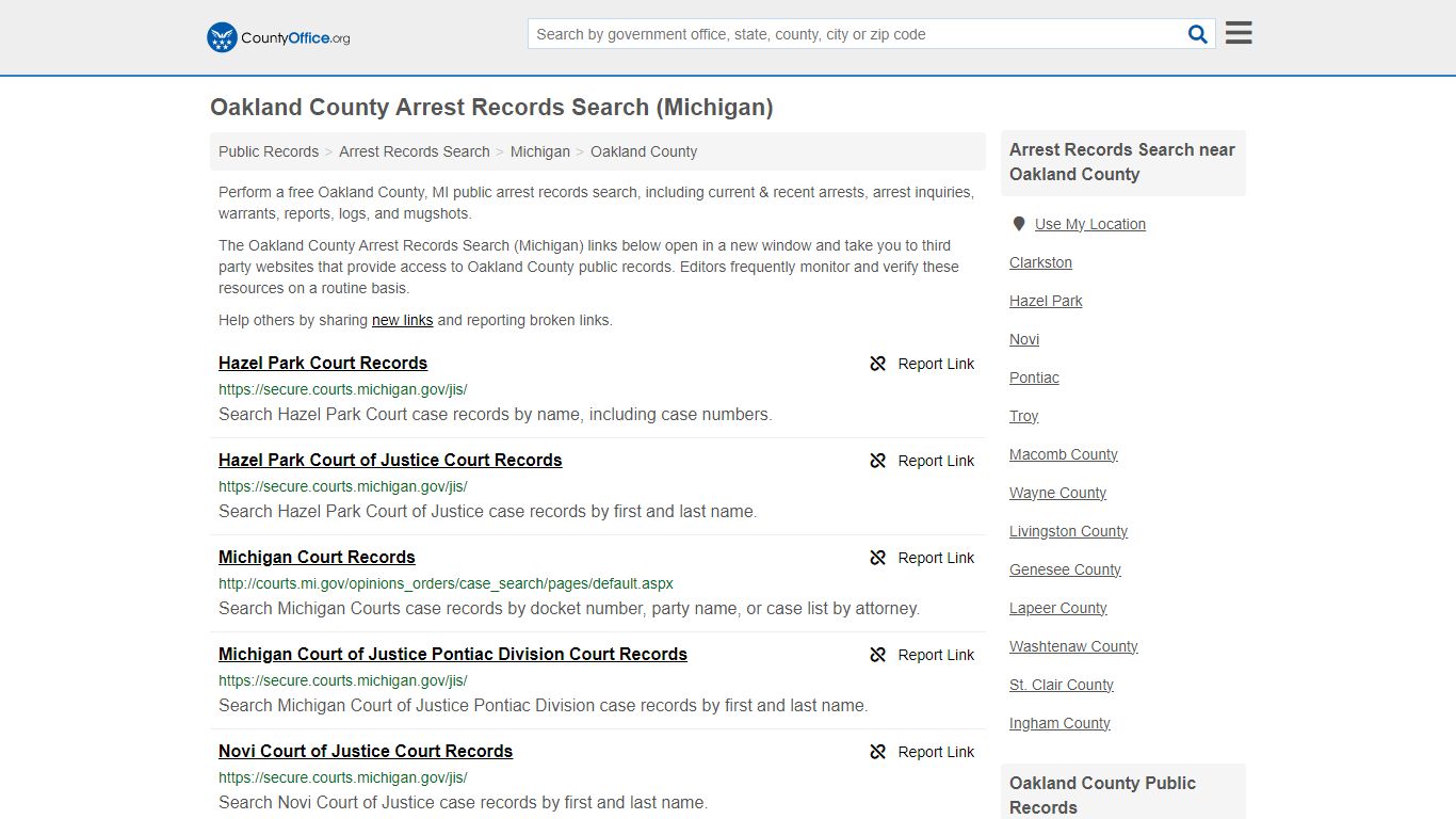 Arrest Records Search - Oakland County, MI (Arrests & Mugshots)